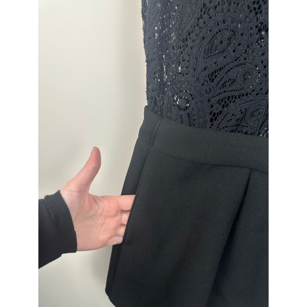 Maje Black Lace Short Jumpsuit - Picture 5 of 12